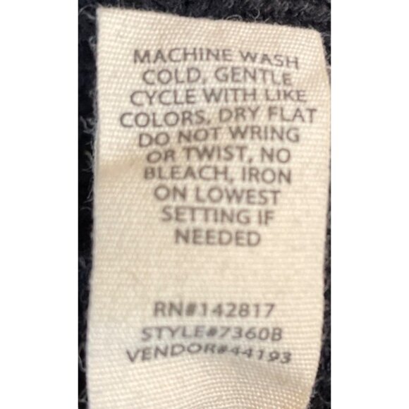 Gilded Intent Womens Size Medium Black &amp; White Cropped Long Sleeve Sweater - Picture 7 of 7